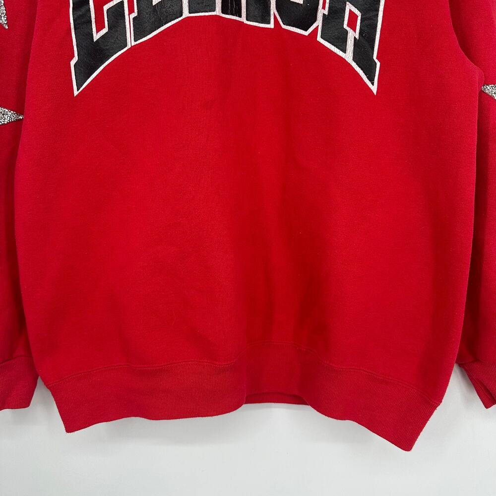 Furst of a Kind Lehigh University Sweatshirt Vintage Reworked Oversized Red - Picture 4 of 10